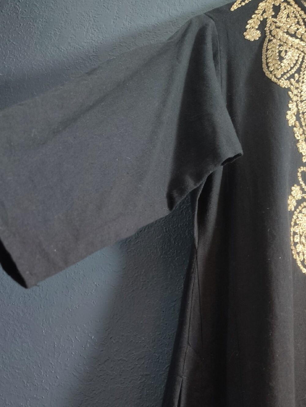 Roller Rabbit Black Maxi Dress with Gold Embroidery - Picture 6 of 12
